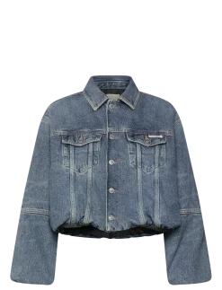 DENIM BUBBLE JACKET TINTED ORCHA - Overshirts