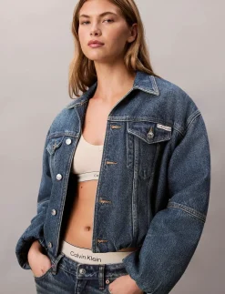 DENIM BUBBLE JACKET TINTED ORCHA - Overshirts