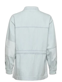 denim patchwork overshirt - Overshirts