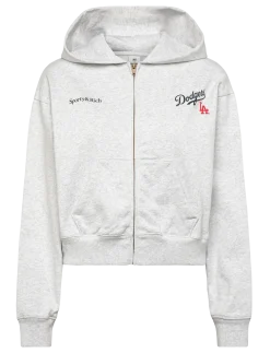 Dodgers Serif Cropped Zip Hoodie - Hættetrøjer