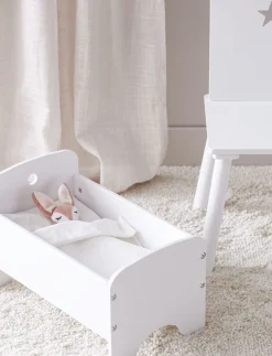 Dollbed white with bedset - Dukkesenge