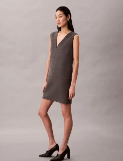 Doubleface V Neck Mini Shift Dre - Korte kjoler