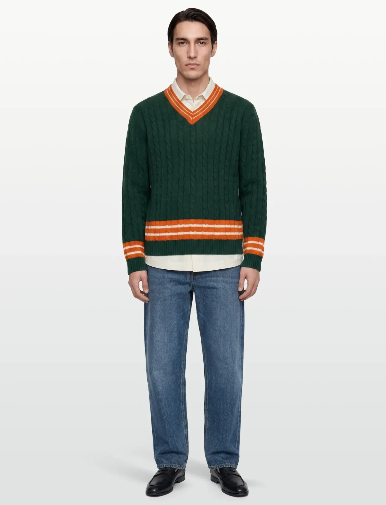 DP BRENTON V NECK KNIT - V-hals