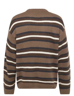 DP Knitted Stripe Texture SW - Rund hals