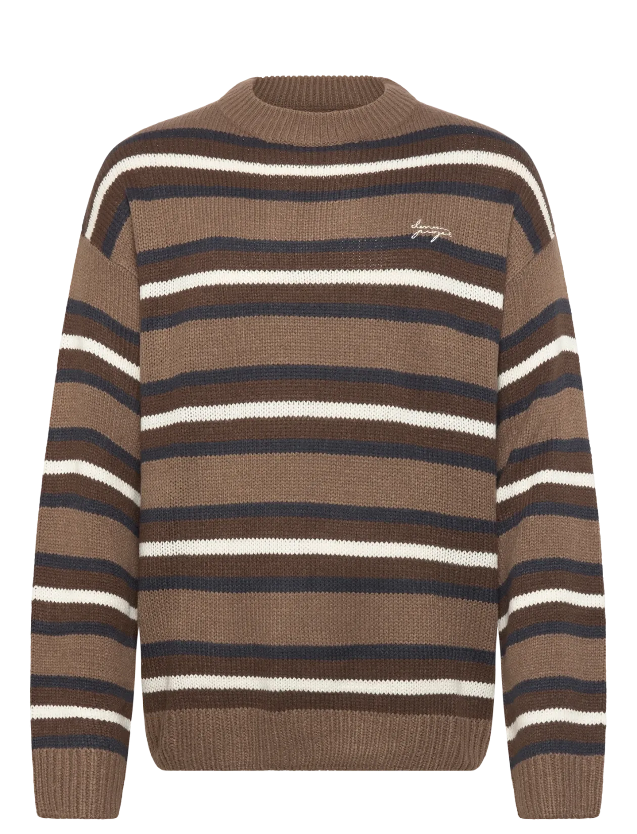 DP Knitted Stripe Texture SW - Rund hals