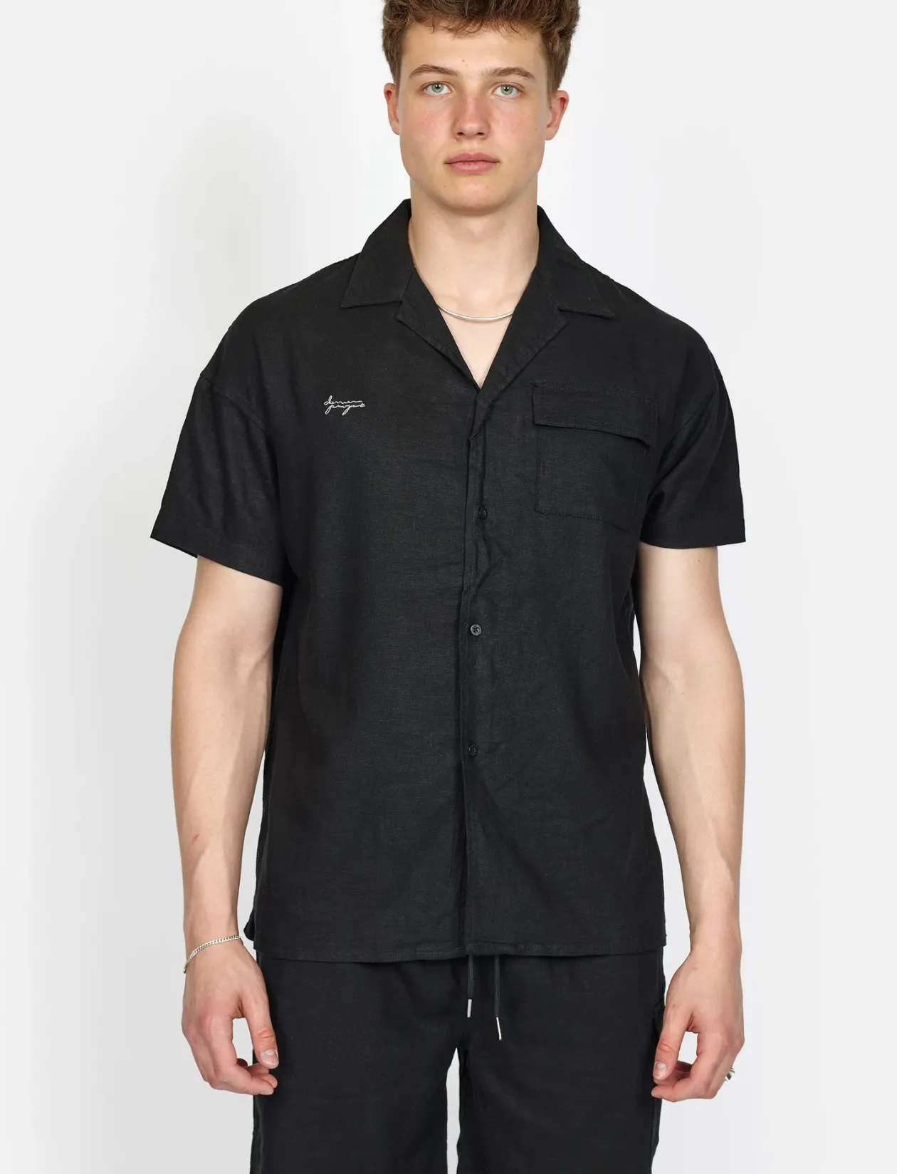 DP Linen Blend Shirt - Kortærmede