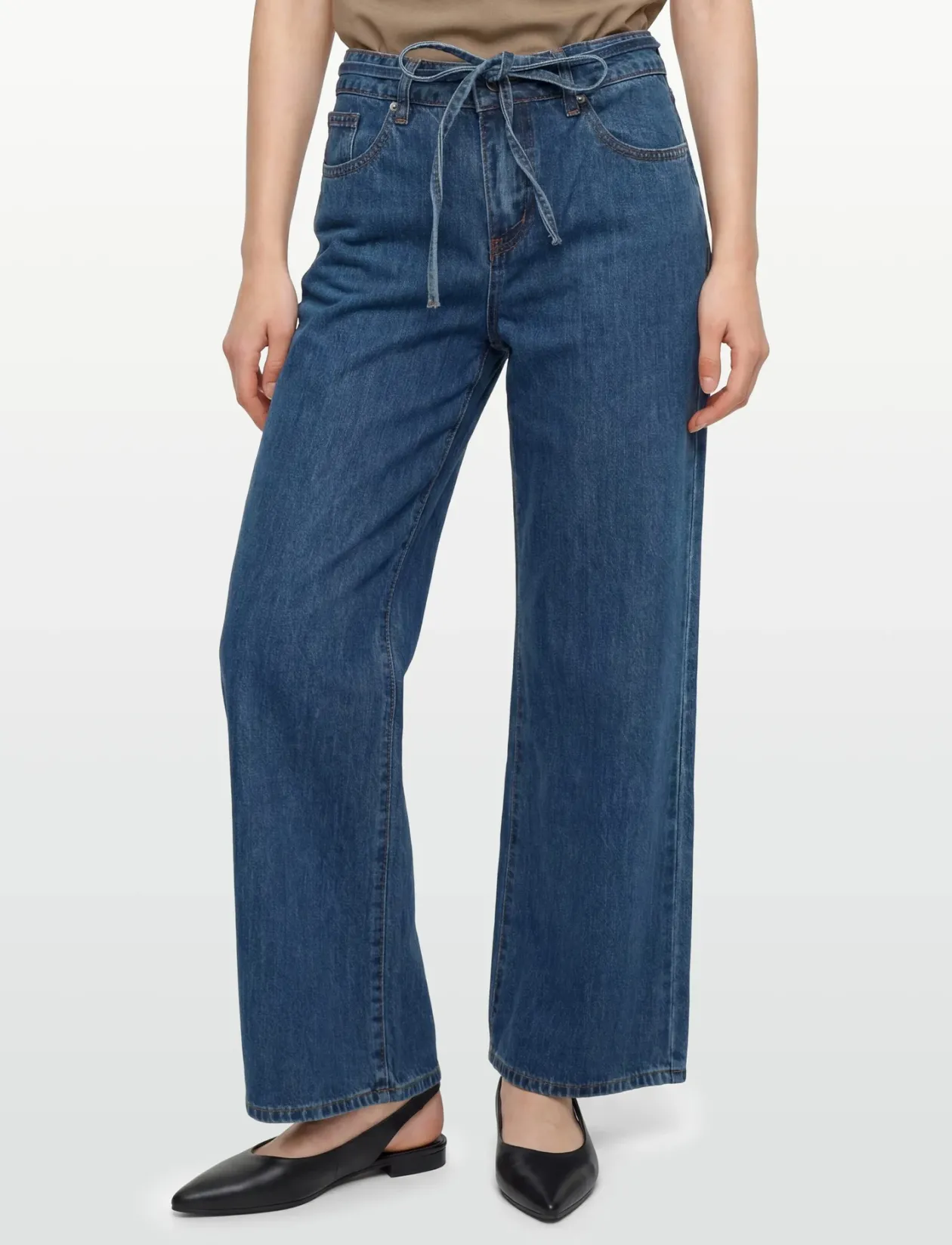 DSMegan Low Waisted Jeans - Brede jeans