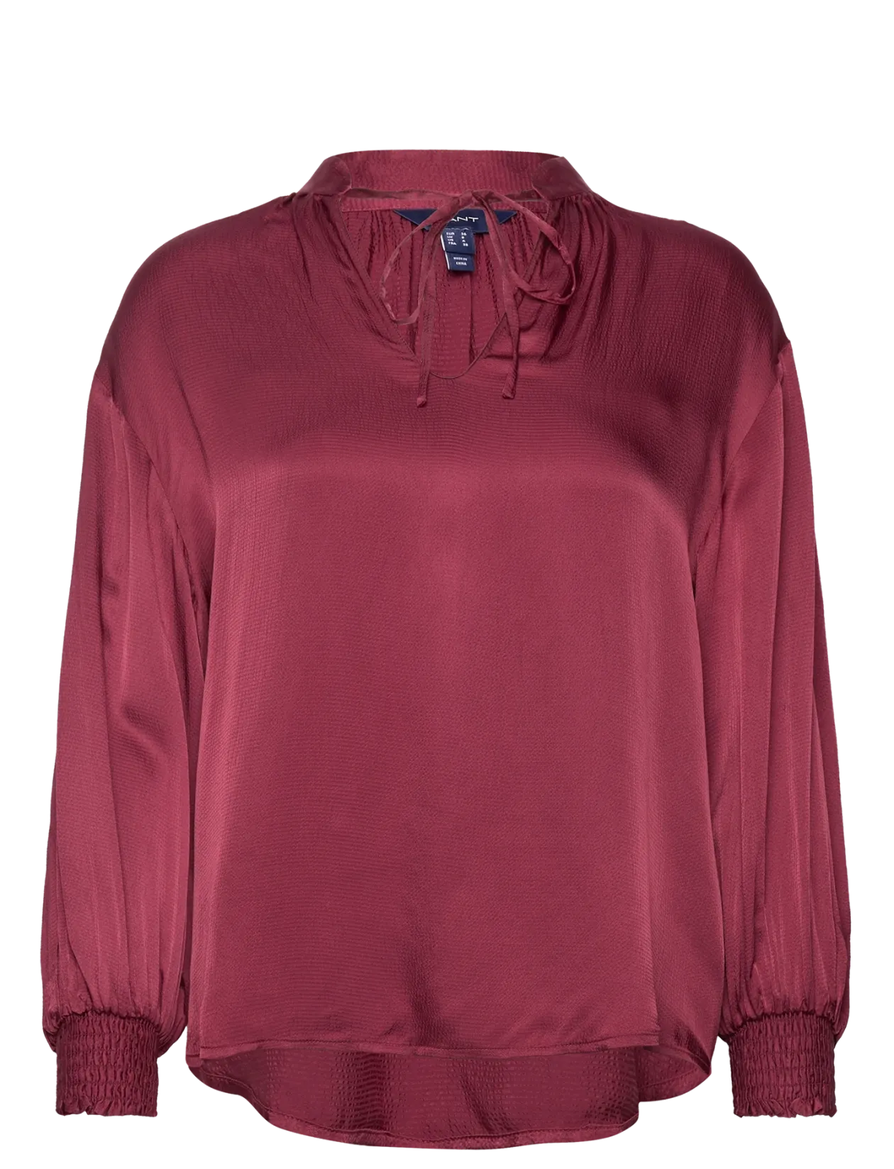 D1. STAND COLLAR POP OVER BLOUSE - Langærmede bluser