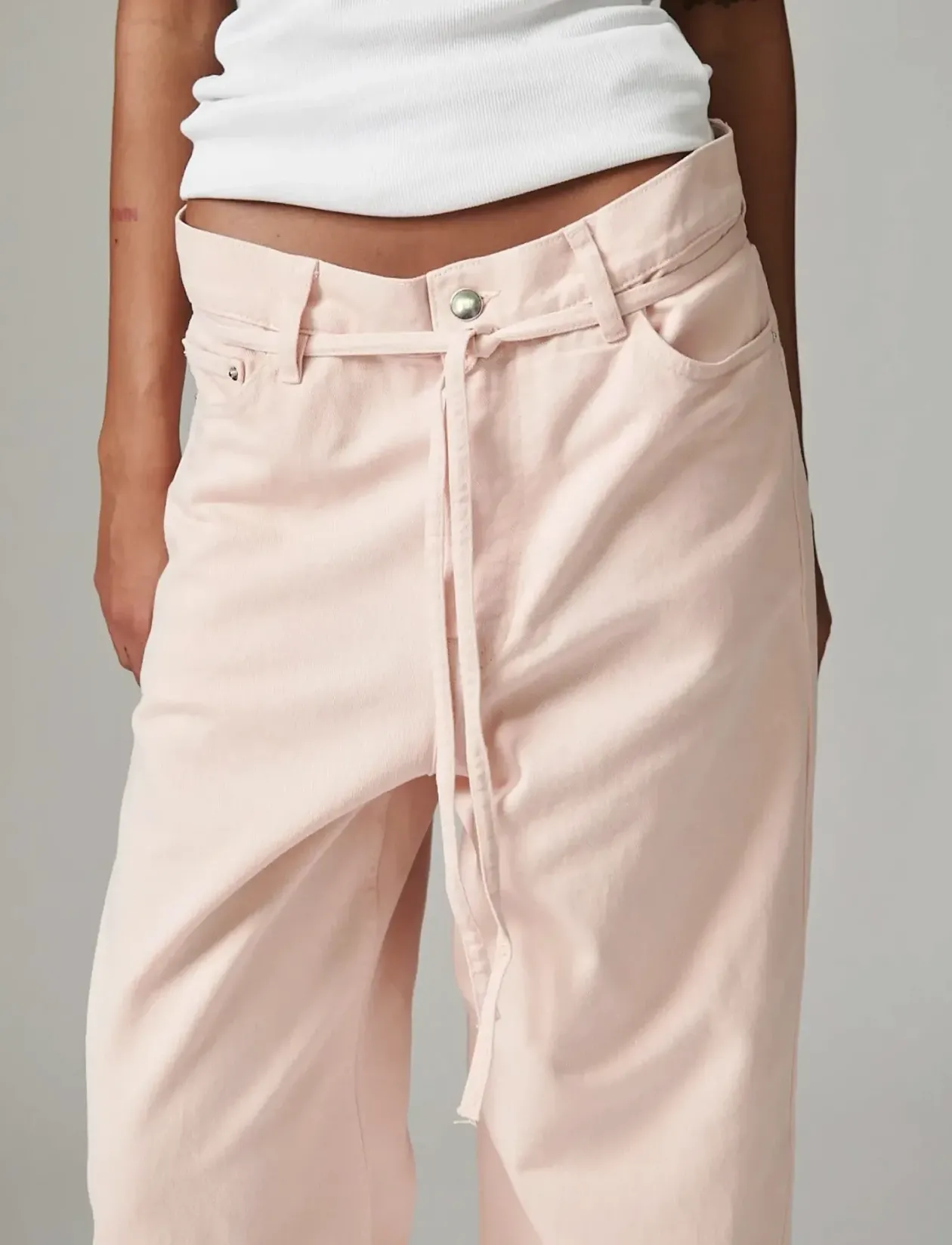 Elijah - Dusty Rose Denim - Brede jeans
