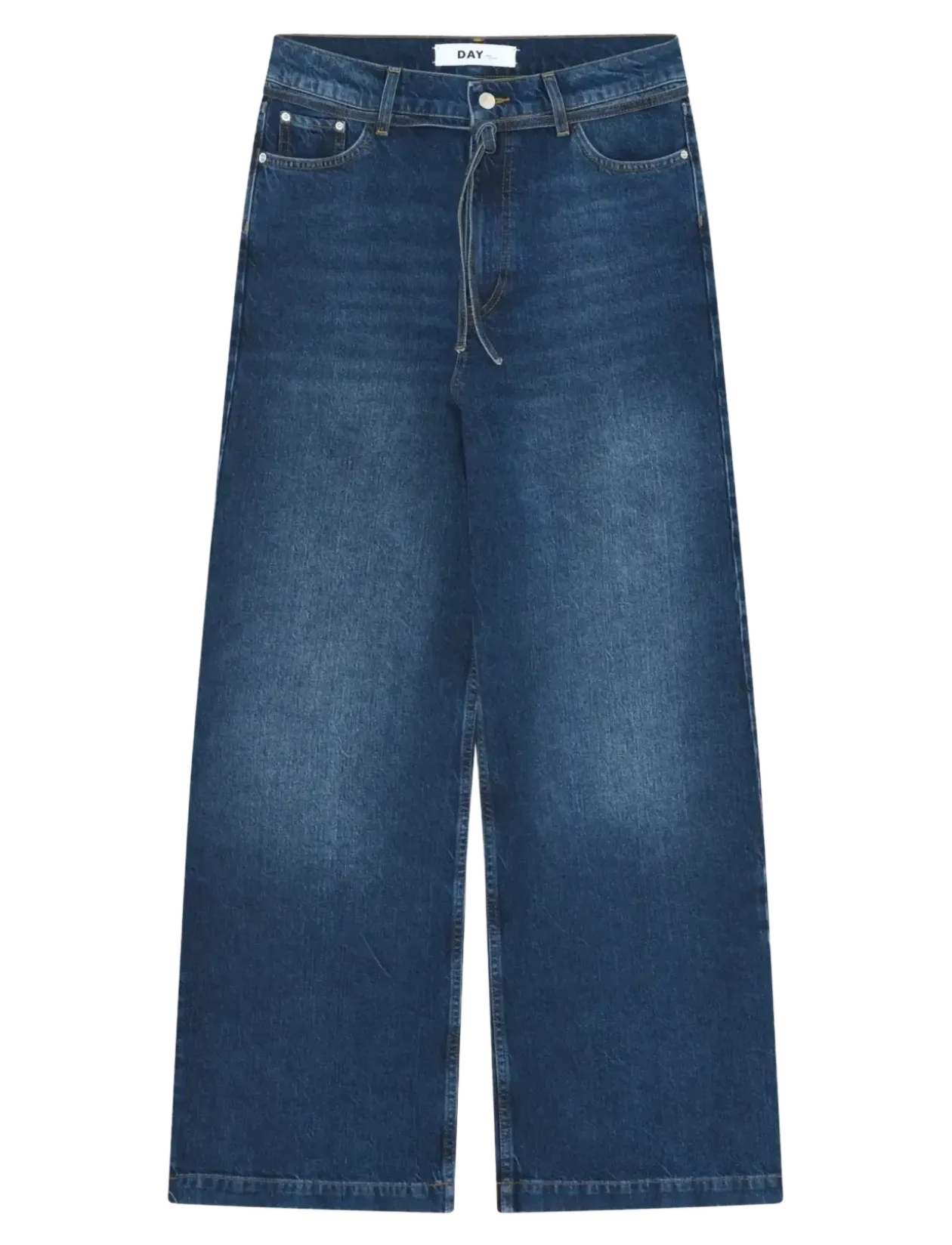 Elijah - Medium Blue Denim - Brede jeans