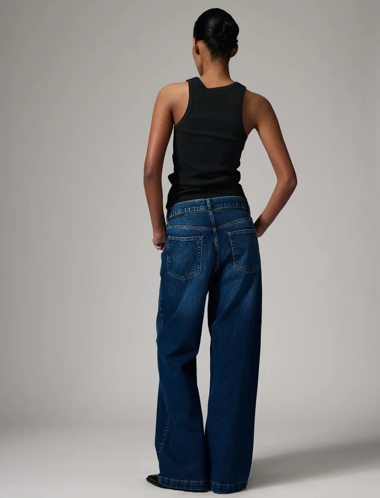 Elijah - Medium Blue Denim - Brede jeans
