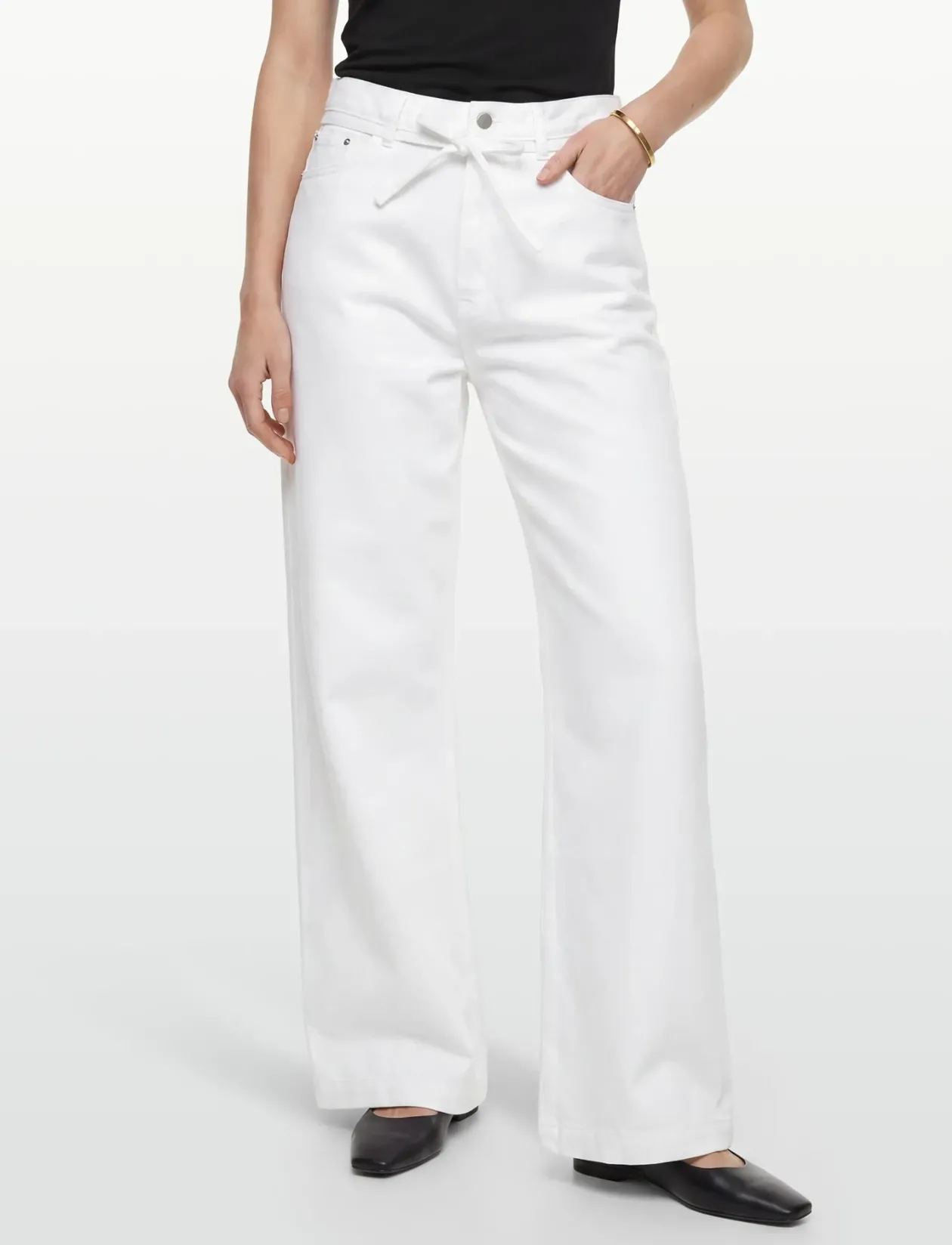 Elijah - Winter White Denim - Brede jeans