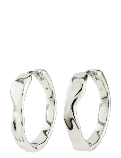 EMBER hoop earrings silver-plated - Creoler