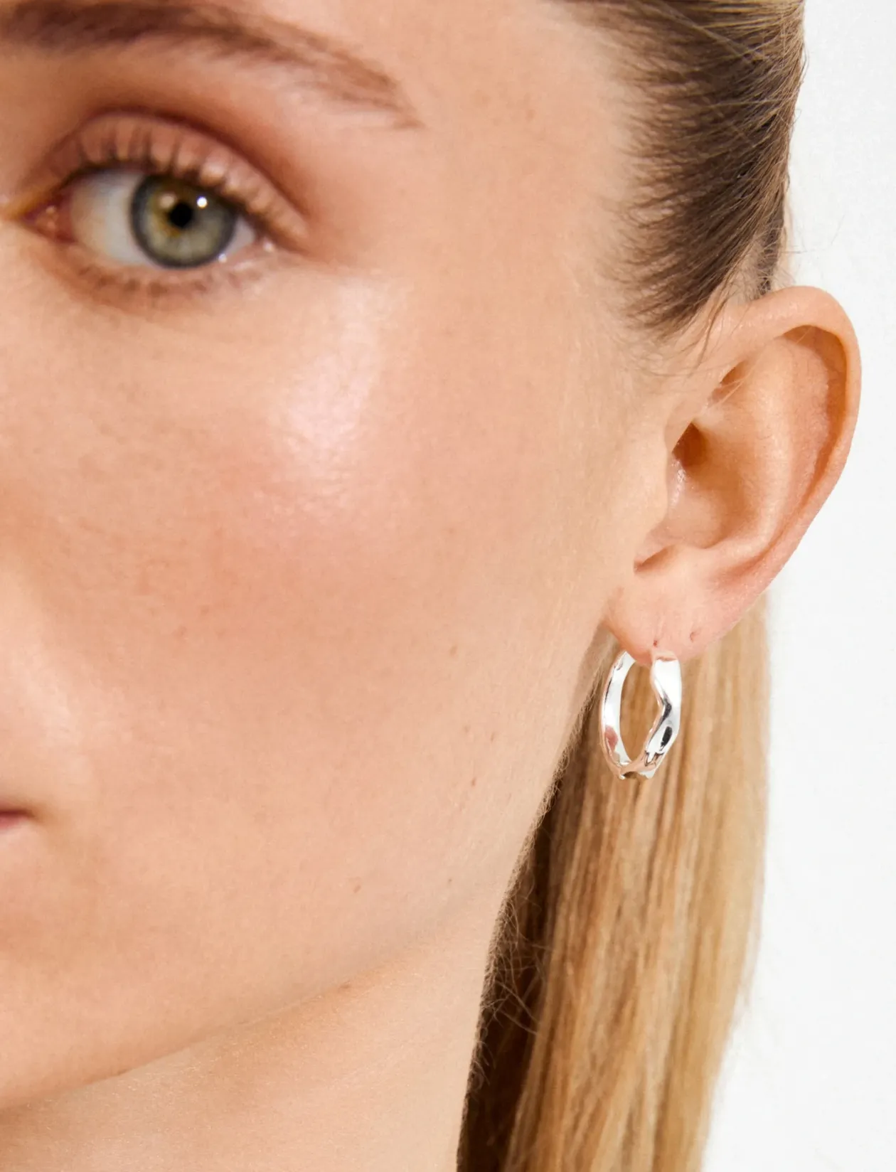 EMBER hoop earrings silver-plated - Creoler