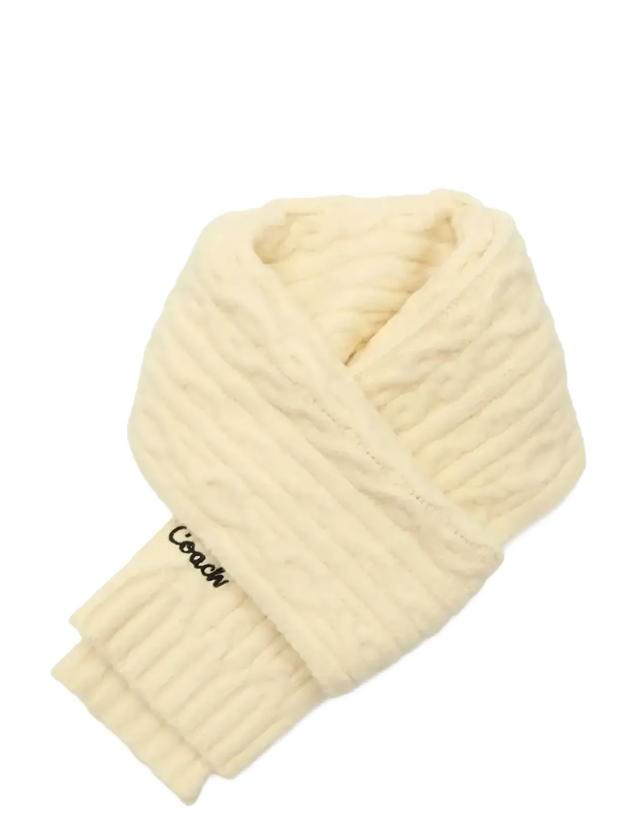 EMBROIDRED CABLE KNIT MUFFLER - Halstørklæder