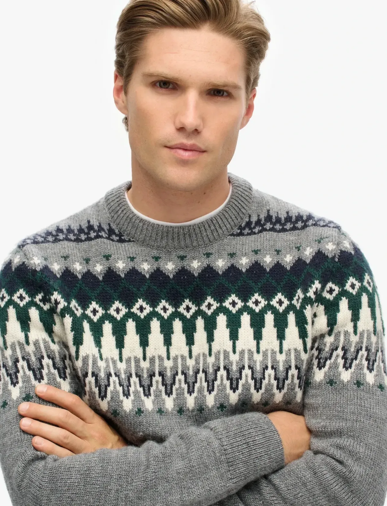 FAIRISLE KNIT CREW JUMPER - Rund hals