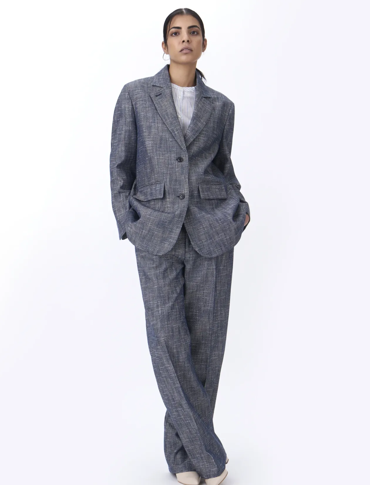 FEODORA BLAZER ROUGH TWILL - Enkeltradede blazere