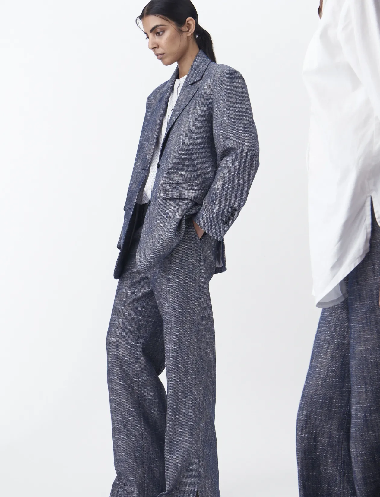 FEODORA BLAZER ROUGH TWILL - Enkeltradede blazere