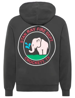 FIRE DEPT HOOD - RAVEN BLACK - Hættetrøjer