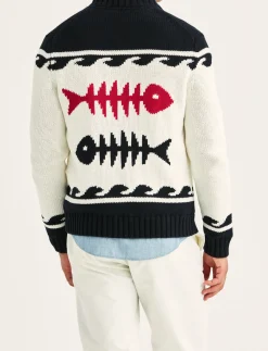 Fishbone Knitted Zip Jacket - Fullzip strik