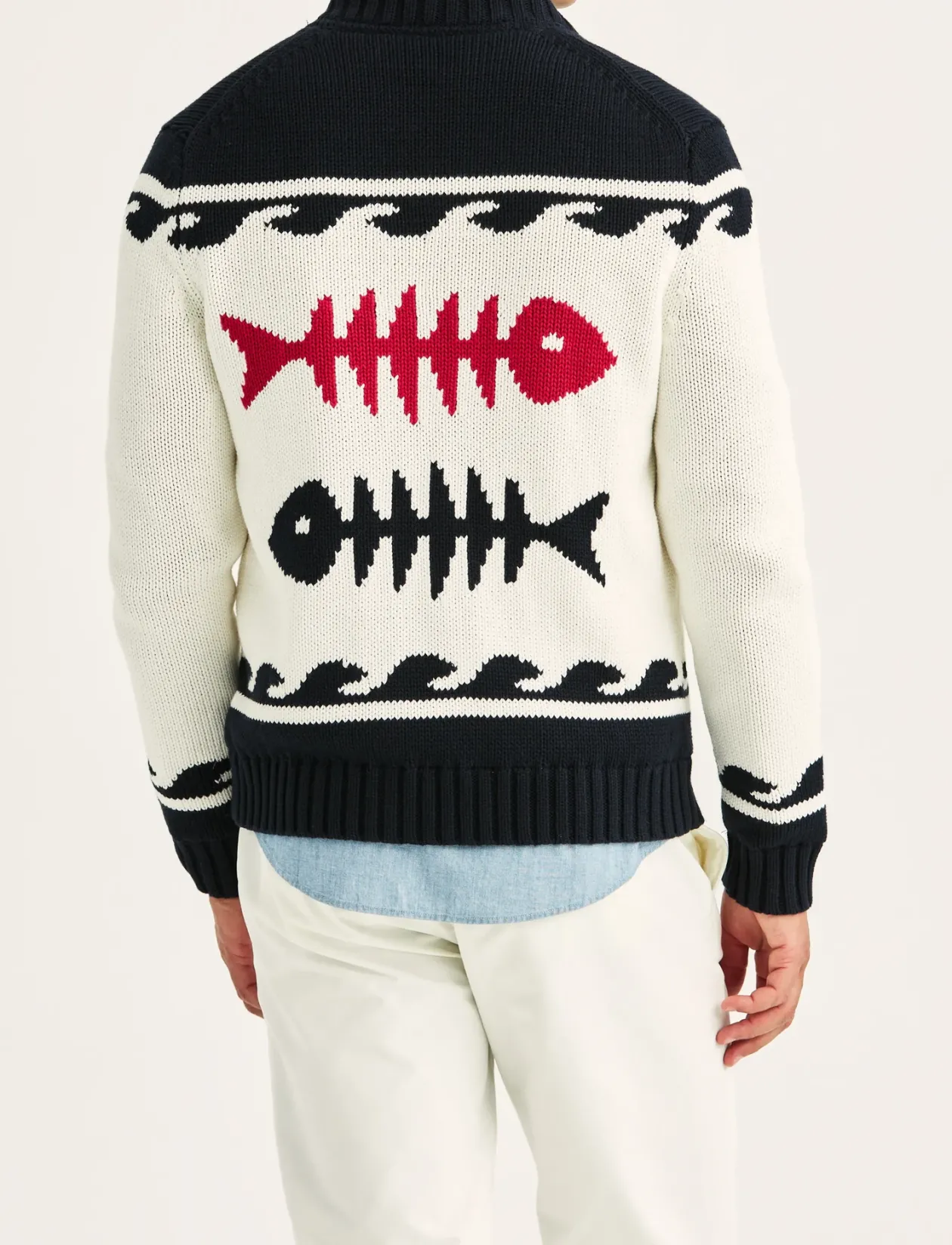 Fishbone Knitted Zip Jacket - Fullzip strik