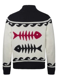 Fishbone Knitted Zip Jacket - Fullzip strik