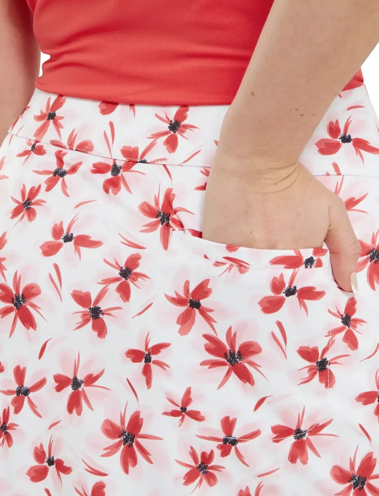 Floral Print Knit Skort - Nederdele