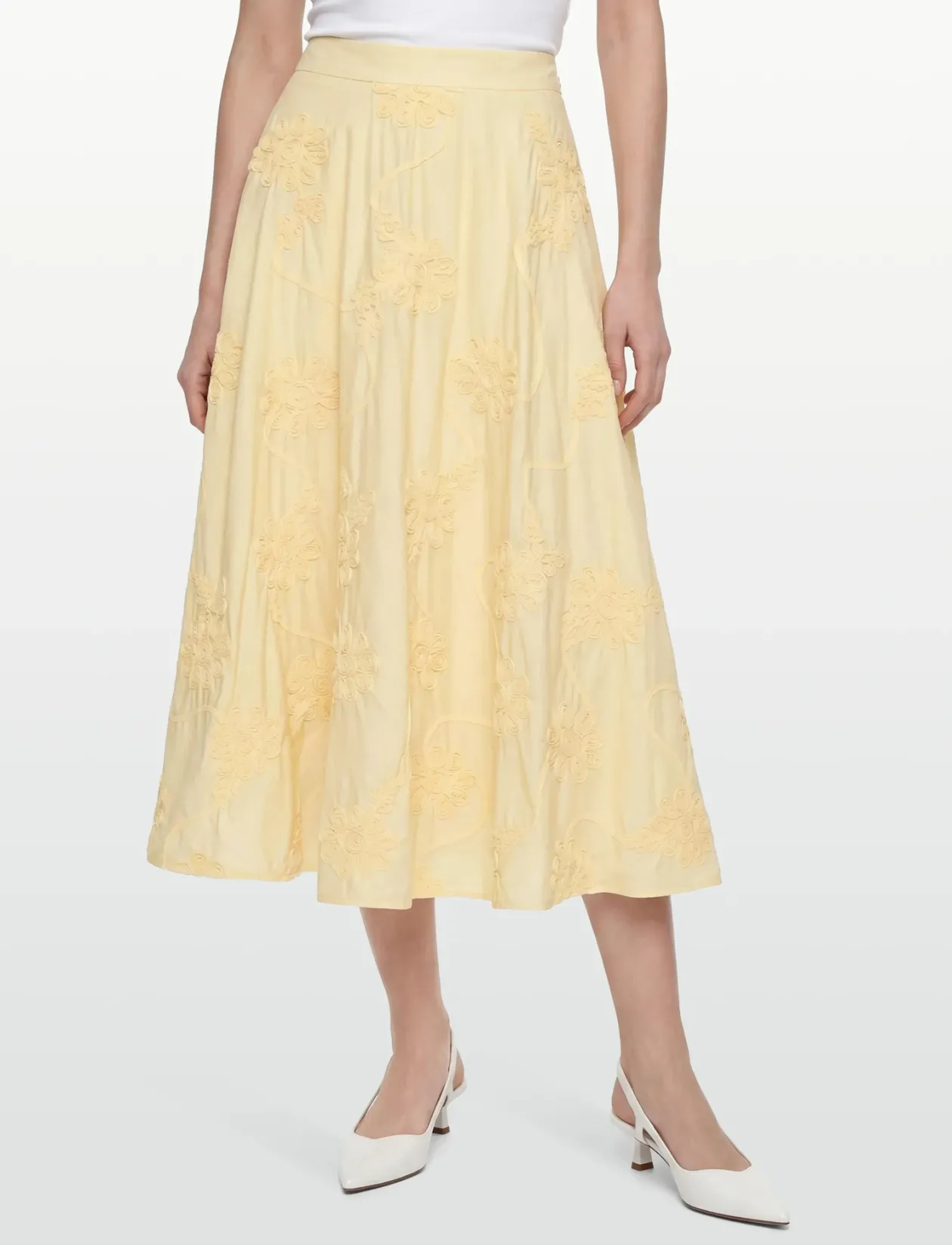 FLOWER MAXI SKIRT - Midinederdele