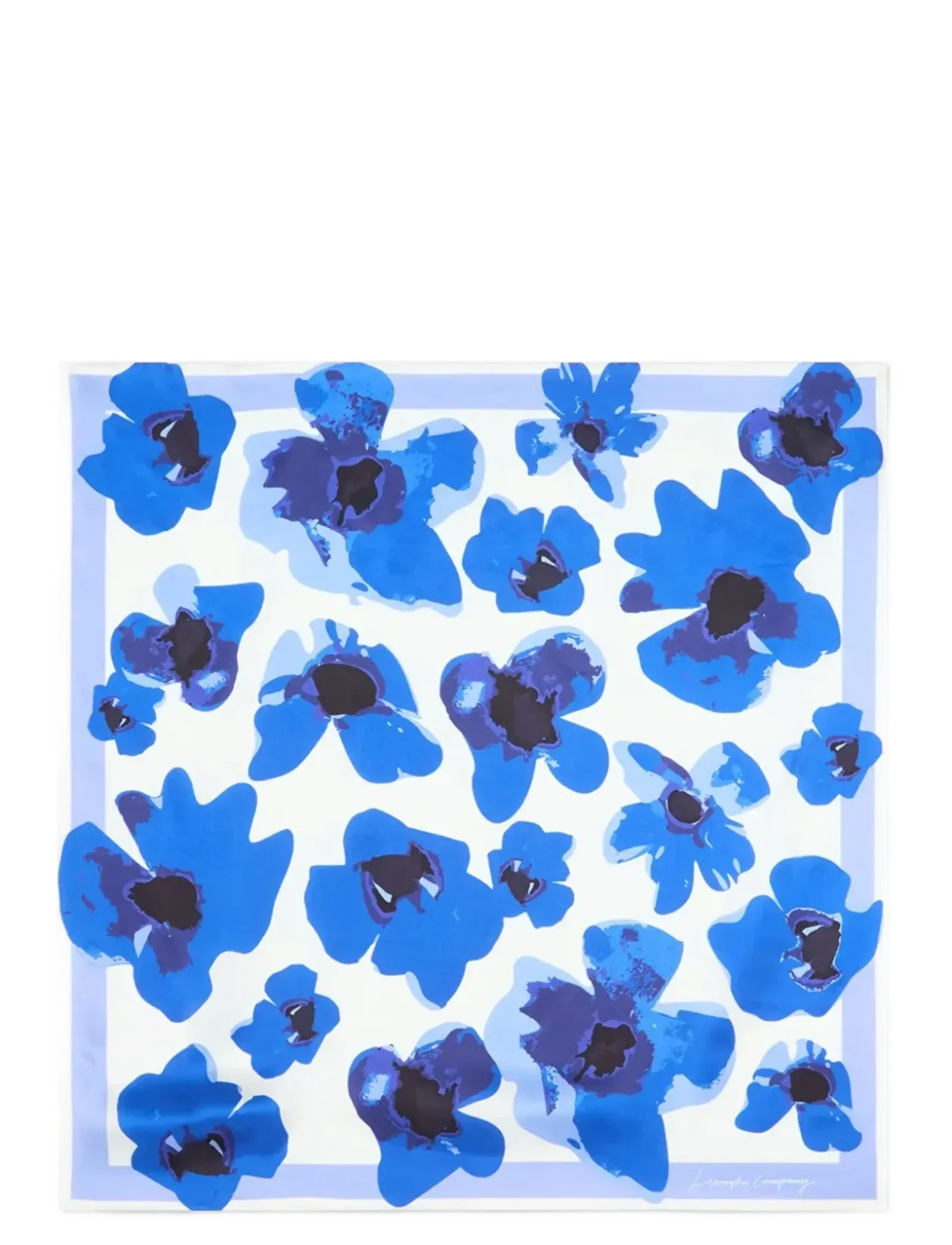 Flower Printed Silk Scarf - Tynde tørklæder