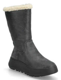 F-MODE DOUBLE-FACED SHEARLING FLATFORM CALF BOOTS - Varmforede sko