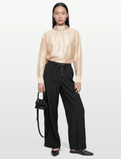 Fold Collar Blouse - Langærmede bluser