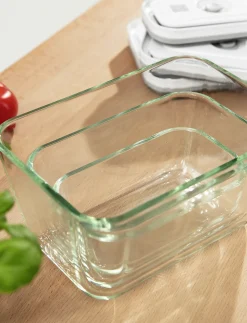 Fresh & Save, Vak.bokssæt S/M/L Grå Glas - Køkkenopbevaring