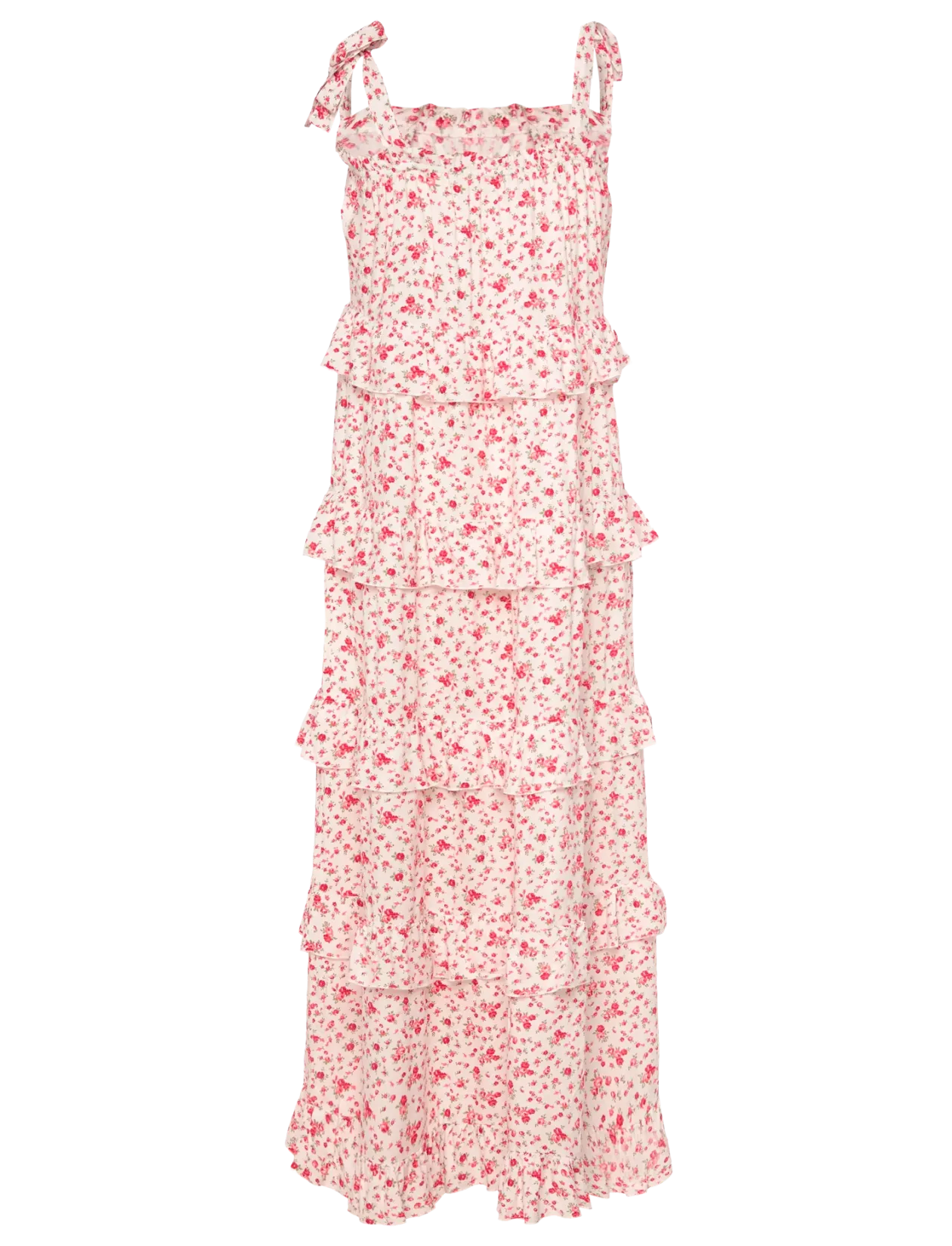 Frill Maxi Viscose Dress - Maxikjoler