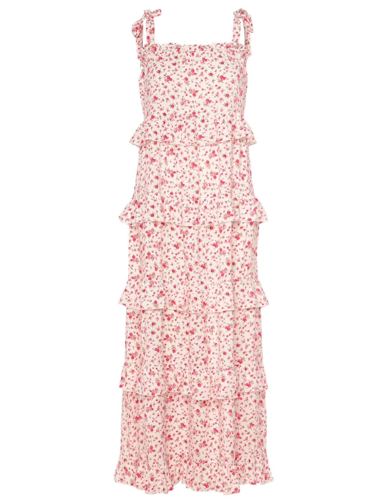 Frill Maxi Viscose Dress - Maxikjoler