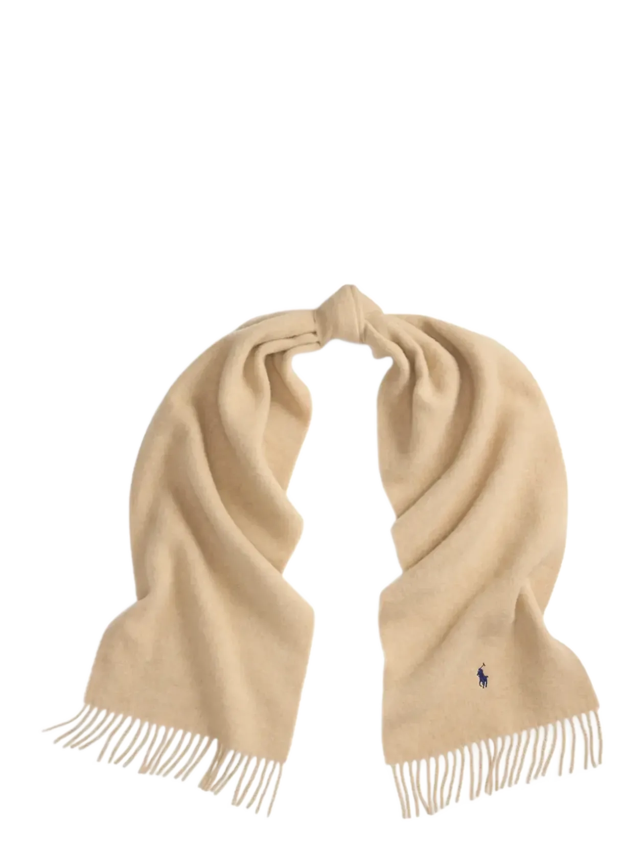 Fringe-Trim Wool Scarf - Tynde tørklæder