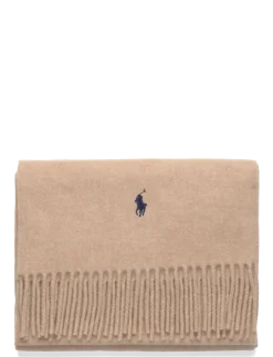 Fringe-Trim Wool Scarf - Tynde tørklæder