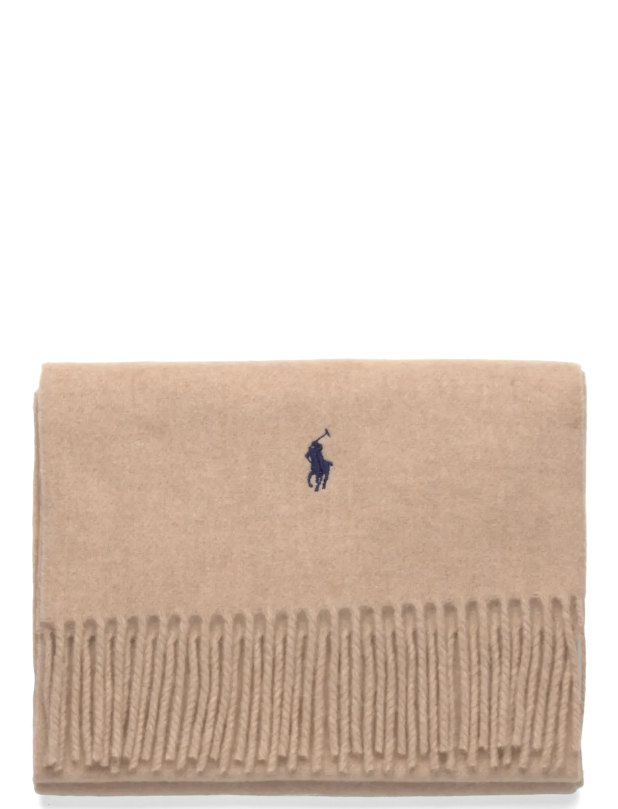 Fringe-Trim Wool Scarf - Tynde tørklæder