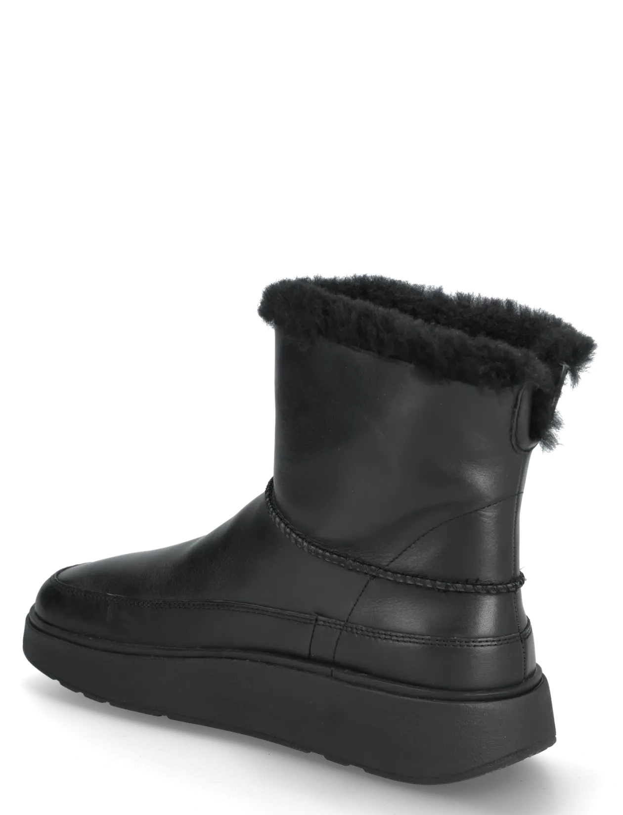 GEN-FF MINI SHEARLING-LINED LEATHER BOOTS - Flade ankelstøvler