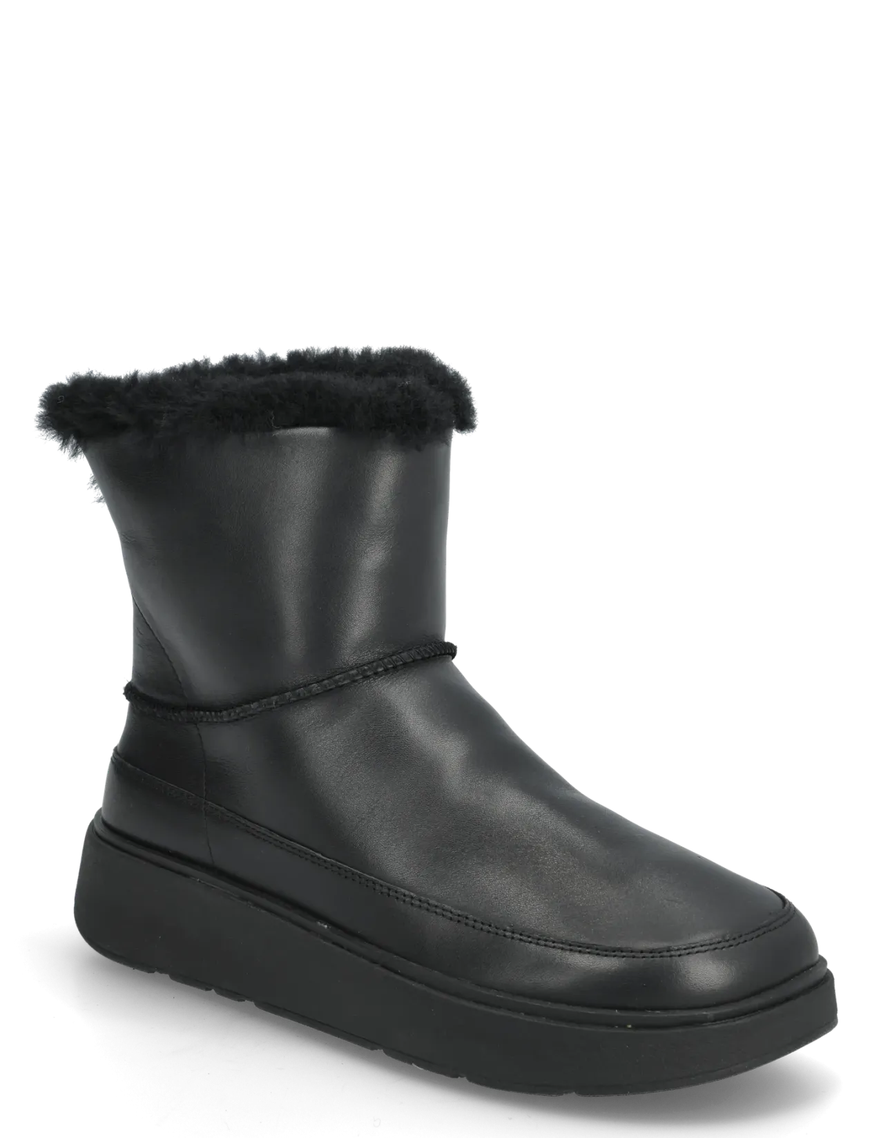 GEN-FF MINI SHEARLING-LINED LEATHER BOOTS - Flade ankelstøvler
