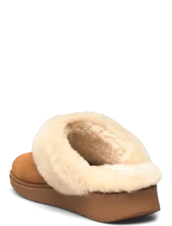 GEN-FF SHEARLING-COLLAR SUEDE SLIPPERS - Hjemmesko