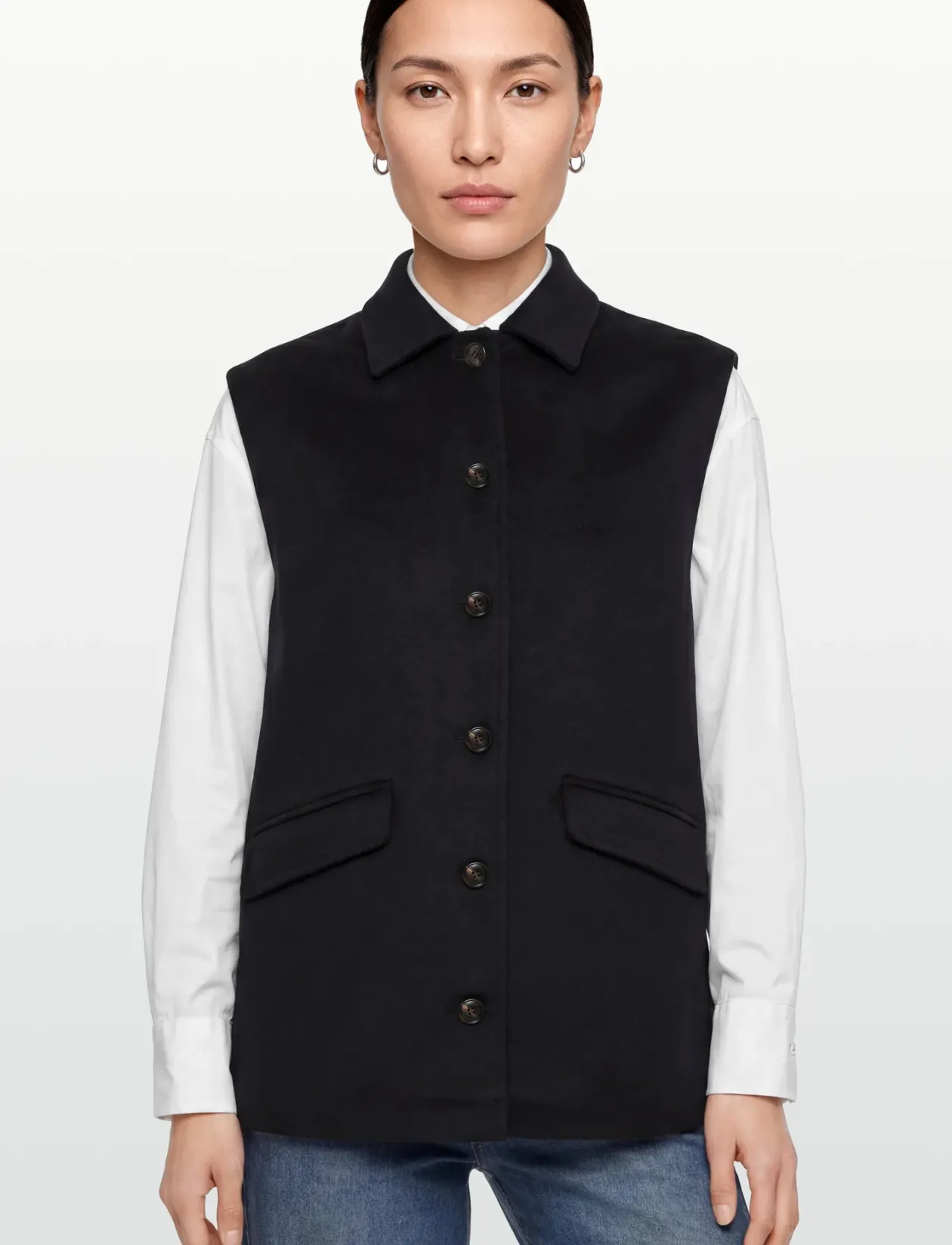 Gigi Wool Blend Vest - Blazere