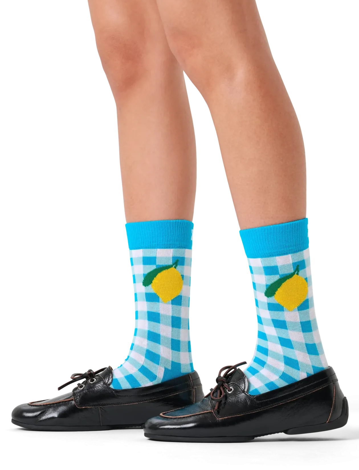 Gingham Lemon Sock - Sokker