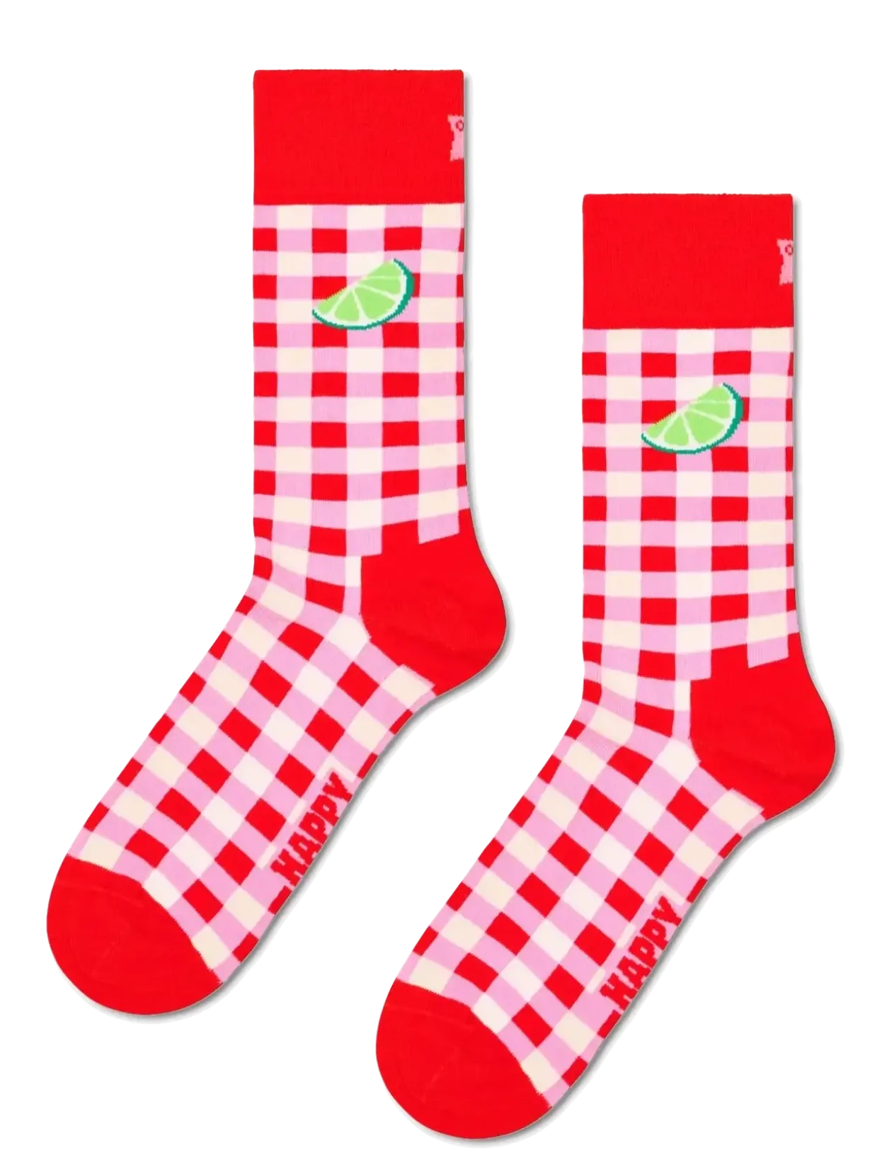 Gingham Lime Sock - Sokker
