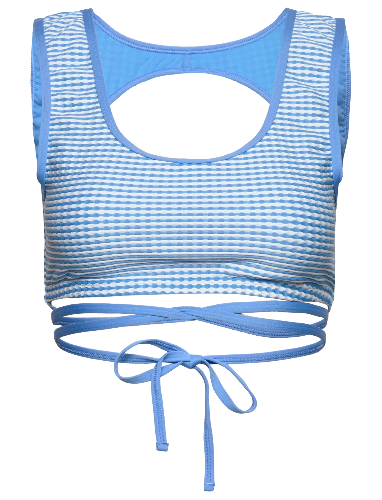 GINGHAM WRAP CROP TOP - Bikinier