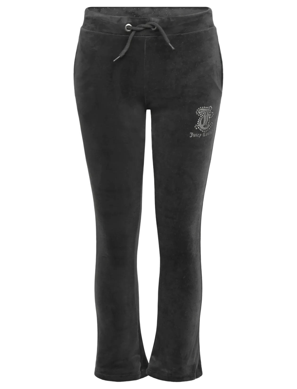 Glitter Velour Cropped Zip Thru & Bootcut Set - Sæt