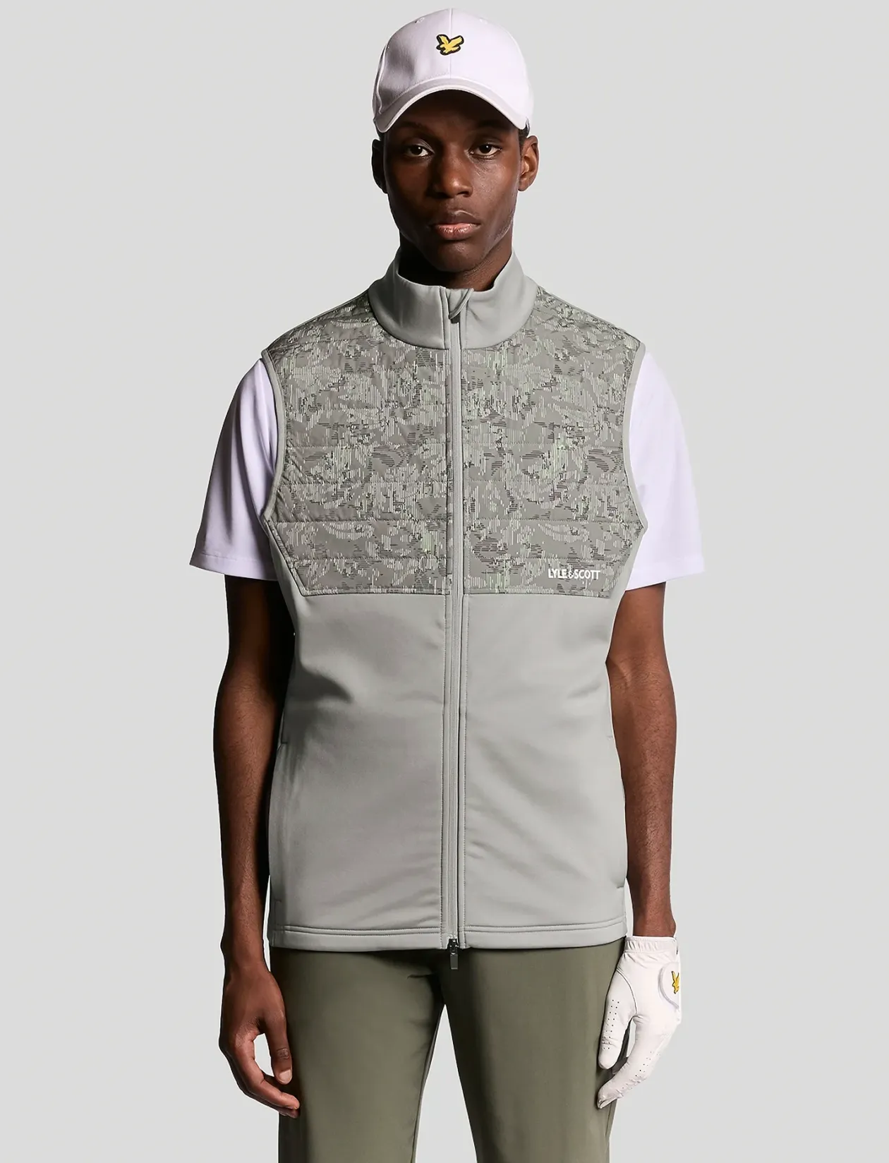 Golf Printed Windjammer Full Zip Vest - Veste