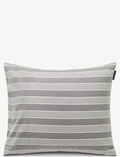 Gray/White Striped Lyocell/Cotton Pillowcase - Pudebetræk