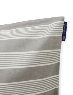 Gray/White Striped Lyocell/Cotton Pillowcase - Pudebetræk