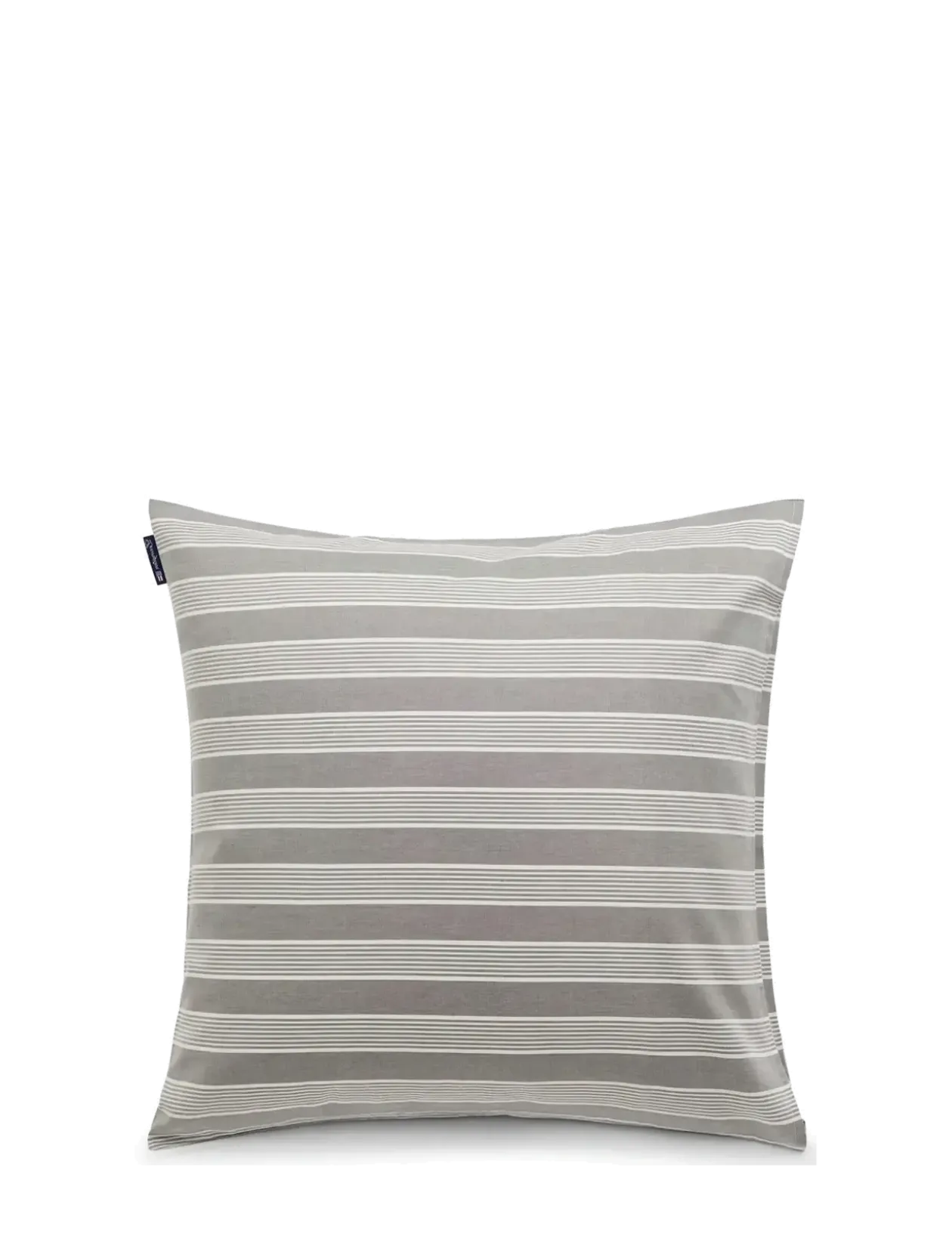 Gray/White Striped Lyocell/Cotton Pillowcase - Pudebetræk