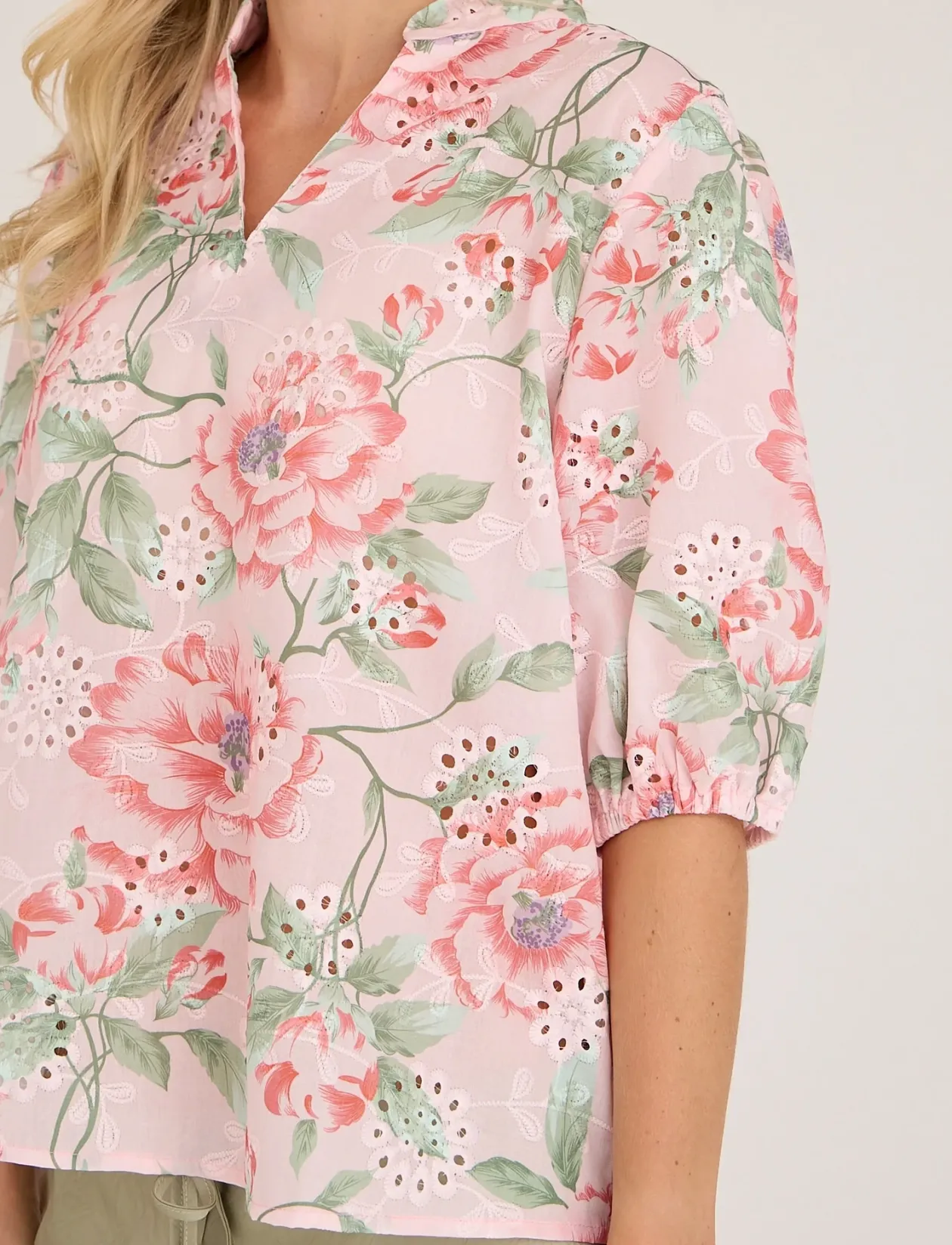 Grete s/s blouse - Kortærmede bluser